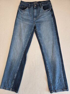 Dl1961 Patti Straight 28 High Rise Vintage Ankle Jeans Twilight Hour 2 Tone